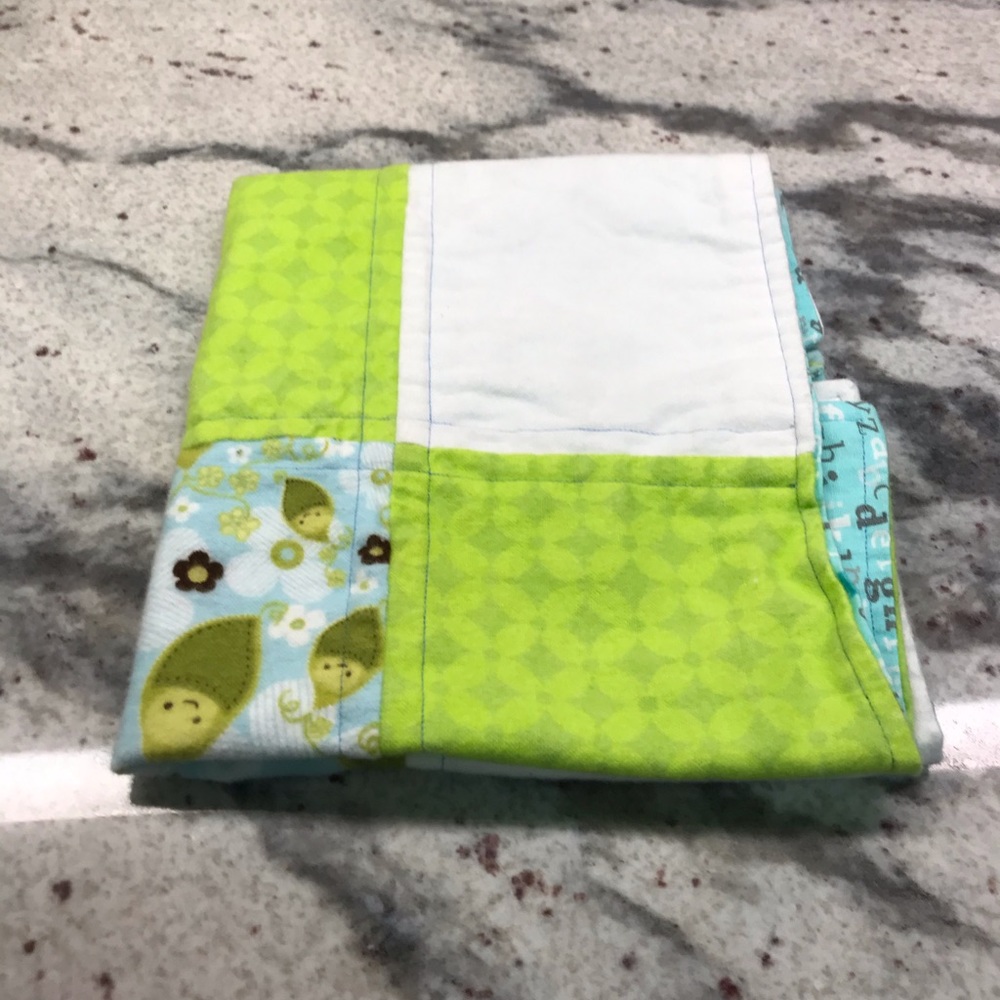 Handmade quilted burp cloth